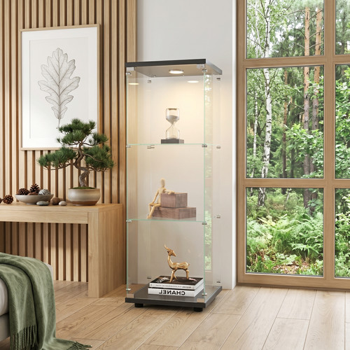 Möbel glasvitrine 125cm - glasvitrine,