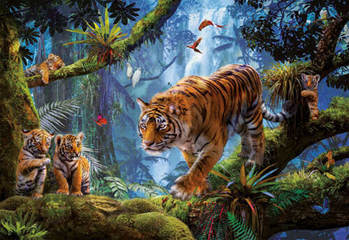 Puzzle tiger auf dem - t.),