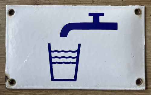 Altes emaille schild - emaille, dr