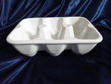 Eier Tablett Behälter Organizer Kühlschrank Keramik 6er Deko Ostern