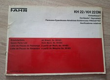 Fahr Kreiselheuer Heuwender KH22 + KH22DN Ersatzteilliste