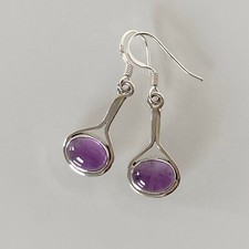 Silber-Ohrhänger mit Amethyst