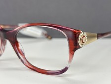 Versace Brille Damen braun rot   eckig Oval Strass 3168 NP:213€