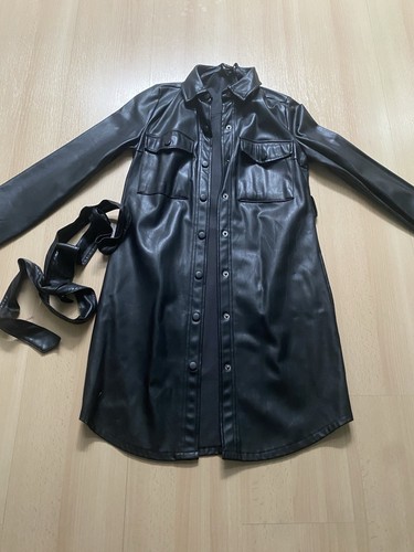 Leder mantel - leder,