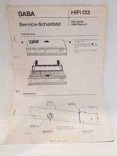 SABA Service Schaltbild Hifi Studio 8090 Stereo 8090 Stereo K Hifi 133