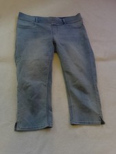 Damenhose dreiviertel Bein hellblau Größe L