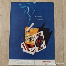 Senoussi 1965 - Vintage Cigarettes Werbung Anzeige Reklame - yellowed_vintageads