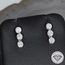 Wert 980 € Brillant Ohrringe (0,28 carat) in 900 Platin