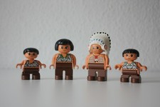 LEGO DUPLO Figuren, 3X Steinzeit und 1X Indianer, wie abgebildet!