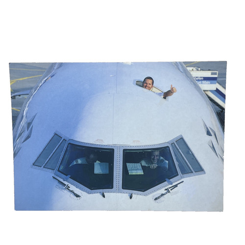 Postkarte flugzeug airline - postkarte,