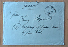 Feldpost 1945  mit Zeichnung Frau,     Oberschlesien      2. WK