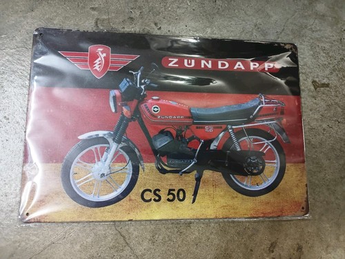 Zündapp blechschild - cs, 50