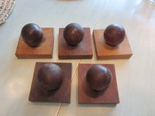 Zaunkappe  Pfostenkappe eckig Kuge lVoll Holz 5 Stück ca 10,5cm X 10,5cm X 6,5cm