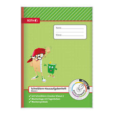 Schreiblern - Hausaufgabenheft DIN A4 Roth Schulplaner  Grundschule Klasse 2