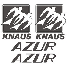 2 x Knaus Old AZUR aufkleber
