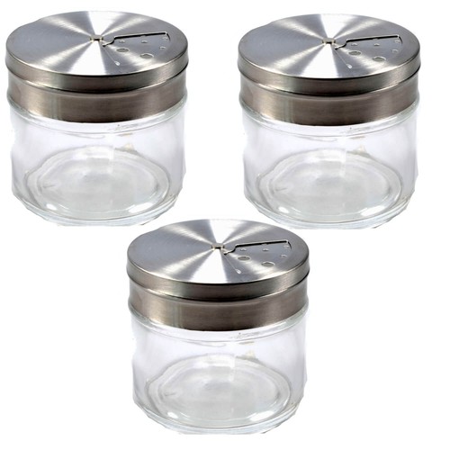 Gewürzstreuer glas mit - 3x,