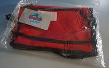 A022-434: Jansport Fahrrad Tasche Kartentasche Kunststoff rot oldschool