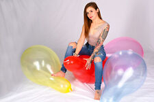 5x WorldBalloon WB- Q24" Riesen Kristall- Luftballons * Longneck * 60cm+ Ø *dick