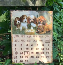 Blechschild Vintage Kalender