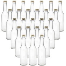 mikken 25 x Glasflasche 350 ml Ölflasche Likörflasche Schnapsflasche Deckel gold