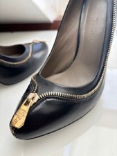 Versace Collection Pumps High Heel 12 cm Gr. 39 schwarz Reißverschluss Leder