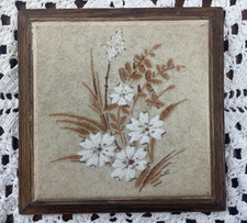 Brown Ceramic Tile Wood Trivet