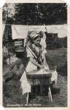 AK SPREEWALD Spreewäderin bei