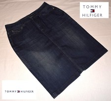 TOMMY HILFIGER PARIS DAMEN BLEISTIFT ROCK JEANSROCK TASCHEN SCHLITZ Gr. 6 S - M