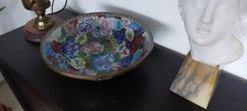 Große chinesische Cloisonne-Emaille-Schale, Qing Dynasty