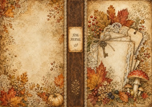 Junk journal herbst 200 - junk,