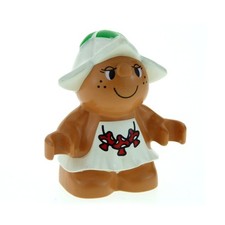 1x Lego Duplo Figur Little Forest Friends weiß Pilze Snoozy Wichtel 31234pb04