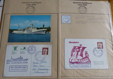 6 Belege AK Schiffspost Bordstempel HADAG Hamburg MS Westerland Skanfahrt 1974