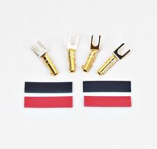 4 vergoldete Gabelschuhe /