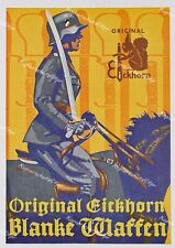 Eickhorn Solingen Blankwaffen Reichswehr Stahlhelm Säbel Edged weapons Reklame