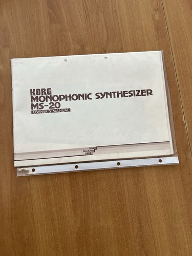 Korg ms20 owners - owners, manual