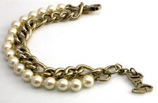 DOLCE & GABBANA D&G DJ0665 Fancy Damen Perlenarmband Jewels Armkette Edelstahl