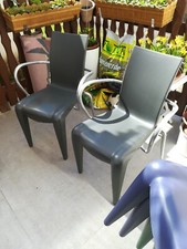 2 Set Graue Designer Stühle von Philippe Starck