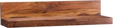 WOHNLING Wandregal Massiv-Holz Sheesham Holzregal 80 cm breit