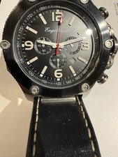 Engelhardt Chronograph  Datum Herrenuhr Echtlederarmband schwarz
