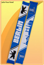 Hertha BSC Berlin Blau Weiss Schal Fanschal Skyline Bär Logo Fahne NEU