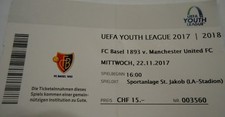 TICKET UEFA Youth League 2017/18 FC Basel - Manchester United