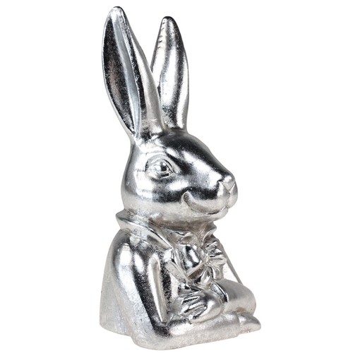 Deko osterhase silber keramik - deko,