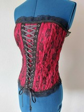 Corsage Steampunk Gothic rot