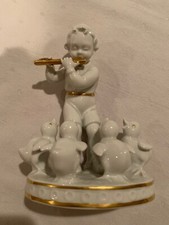 7" Vtg Figurine BOY PLAYING