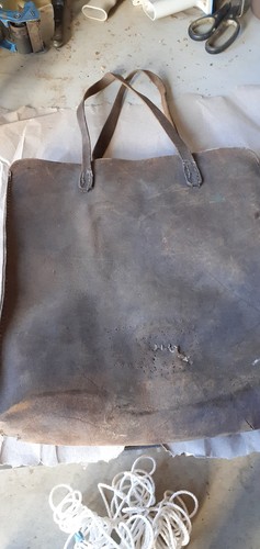 Alte ledertasche 35x32x5cm - alte, ca,