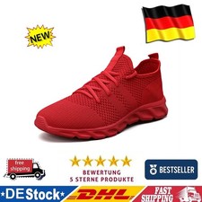 Herren Sneaker Sportschuhe Turnschuhe Laufschuhe Fitness Walkingschuhe Rot 40