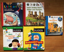 5x Kinder Bücher, DUDEN, MEYERS: Mein erstes..., JUNIOR: Wieso, Weshalb, Warum