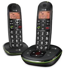 Doro PhoneEasy 105wr Duo Schnurloses Telefon Anrufbeantworter 2 Mobilteile
