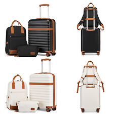 20 Zoll Reisekoffer Hartschalenkoffer Handgepäck-Trolley-Koffer + Reiserucksack