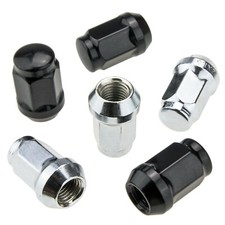 Geschlossen Radmuttern M12x1,25 Kegel SW19 SW21 Schwarz Chrom für Suzuki Nissan